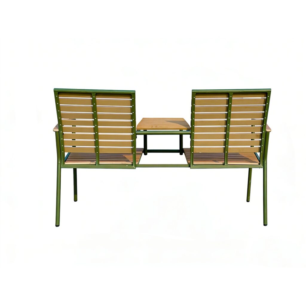 Robyn Steel & Wood Garden Love Seat 5029936998385 2